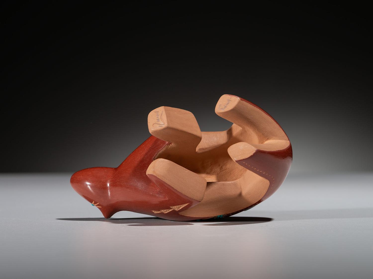 Pottery Bear, with Tuquoise and Heishi