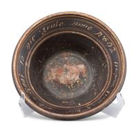 A Paint Decorated Redware Bowl