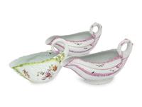 A Pair of French Porcelain Sauce Boats