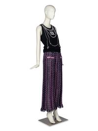 Chanel Sleeveless Top & Fringed Knit Pants