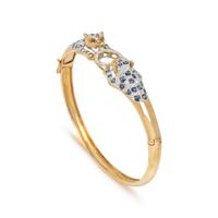 SAPPHIRE AND DIAMOND PANTHER BRACELET
