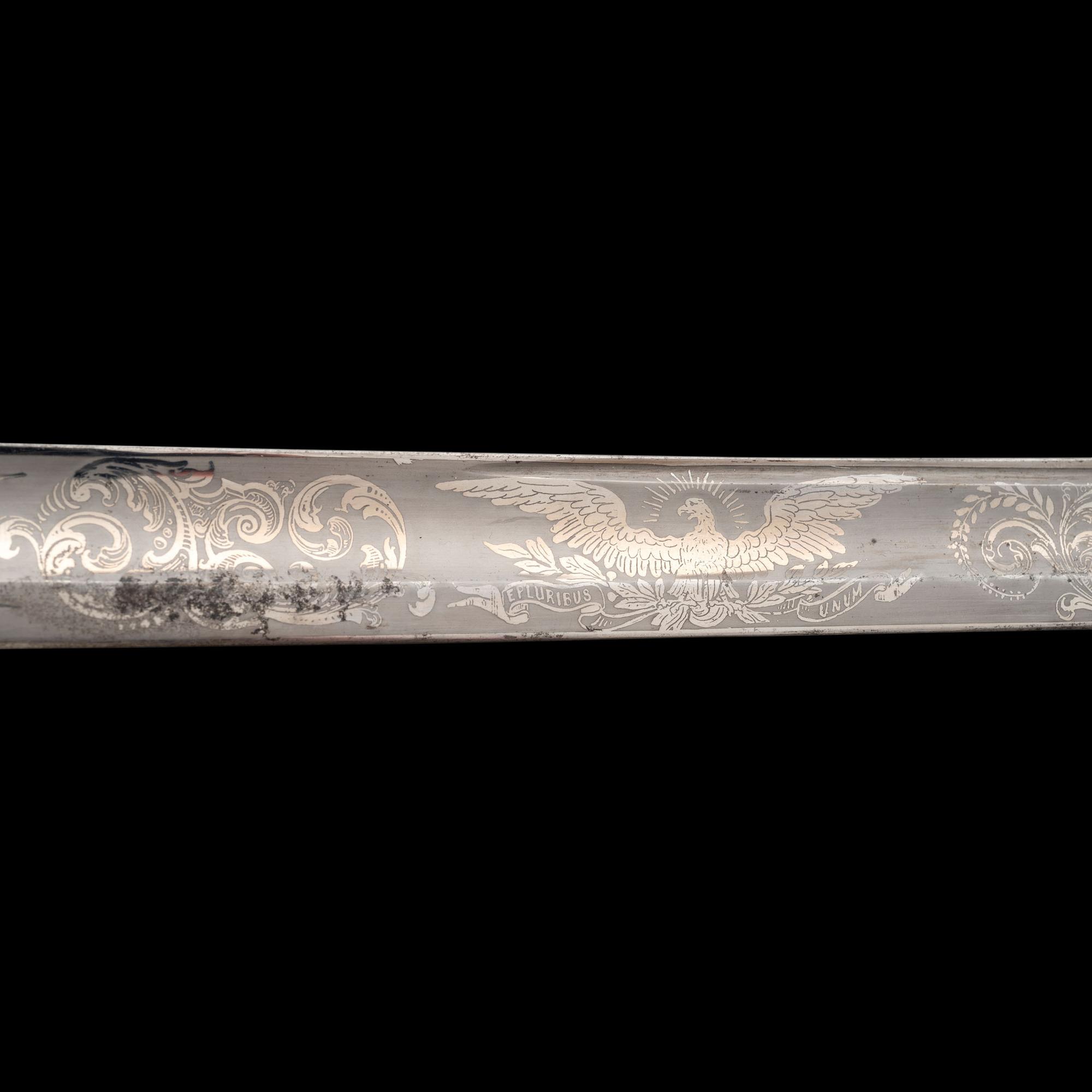 Outstanding Published Clauberg US Model 1850 Officer's Sword of Lt. Thomas McClure, 7th NY Heavy Artillery - KIA at Cold Harbor