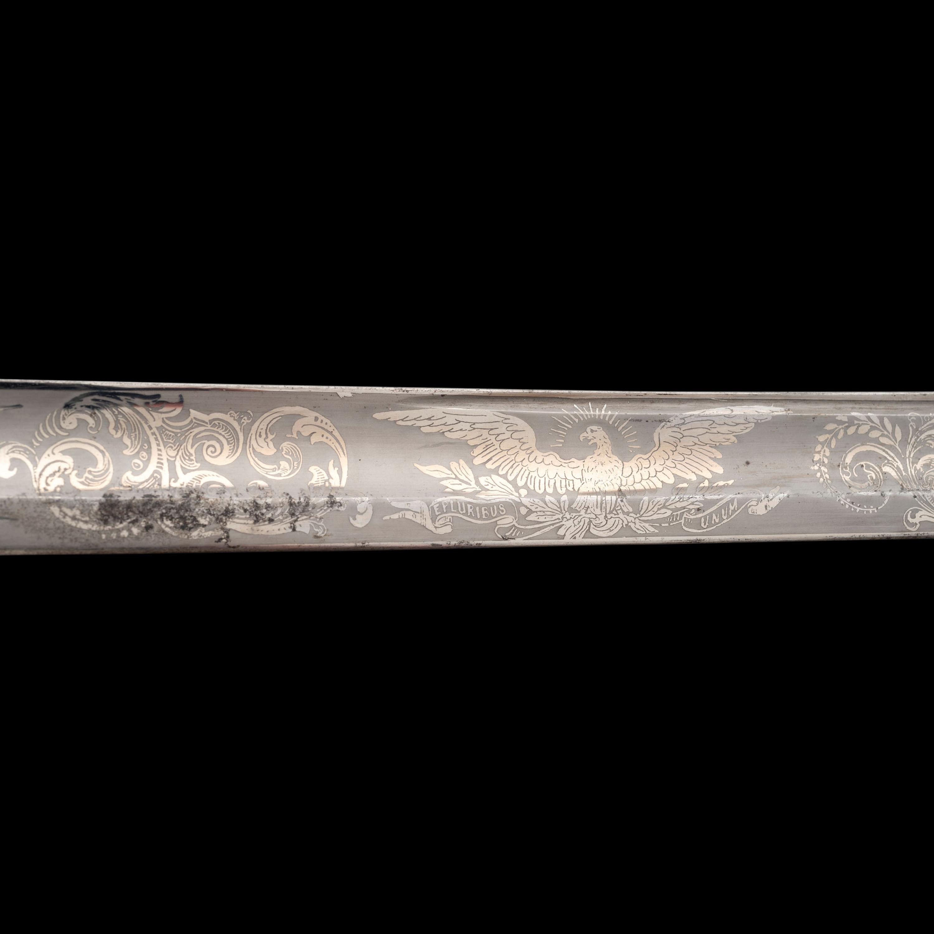 Outstanding Published Clauberg US Model 1850 Officer's Sword of Lt. Thomas McClure, 7th NY Heavy Artillery - KIA at Cold Harbor