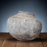 Anasazi Flagstaff Black-on-White Pottery Olla