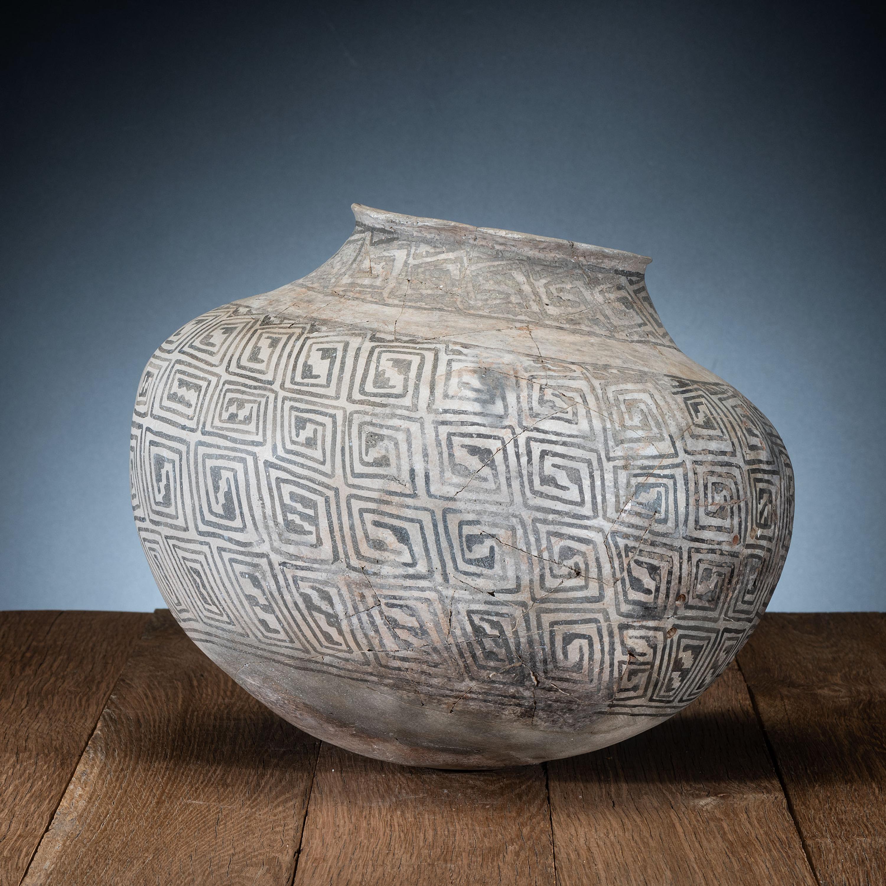 Anasazi Flagstaff Black-on-White Pottery Olla
