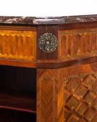 A Louis XVI Parquetry Marble-Top Secrétaire à Abattant by Jacques-Laurent Cosson (French, 1737-1812)