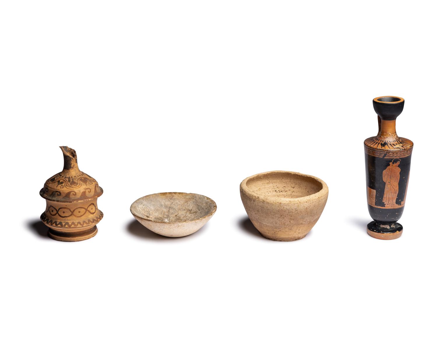 Four Greek Terracotta Vessels