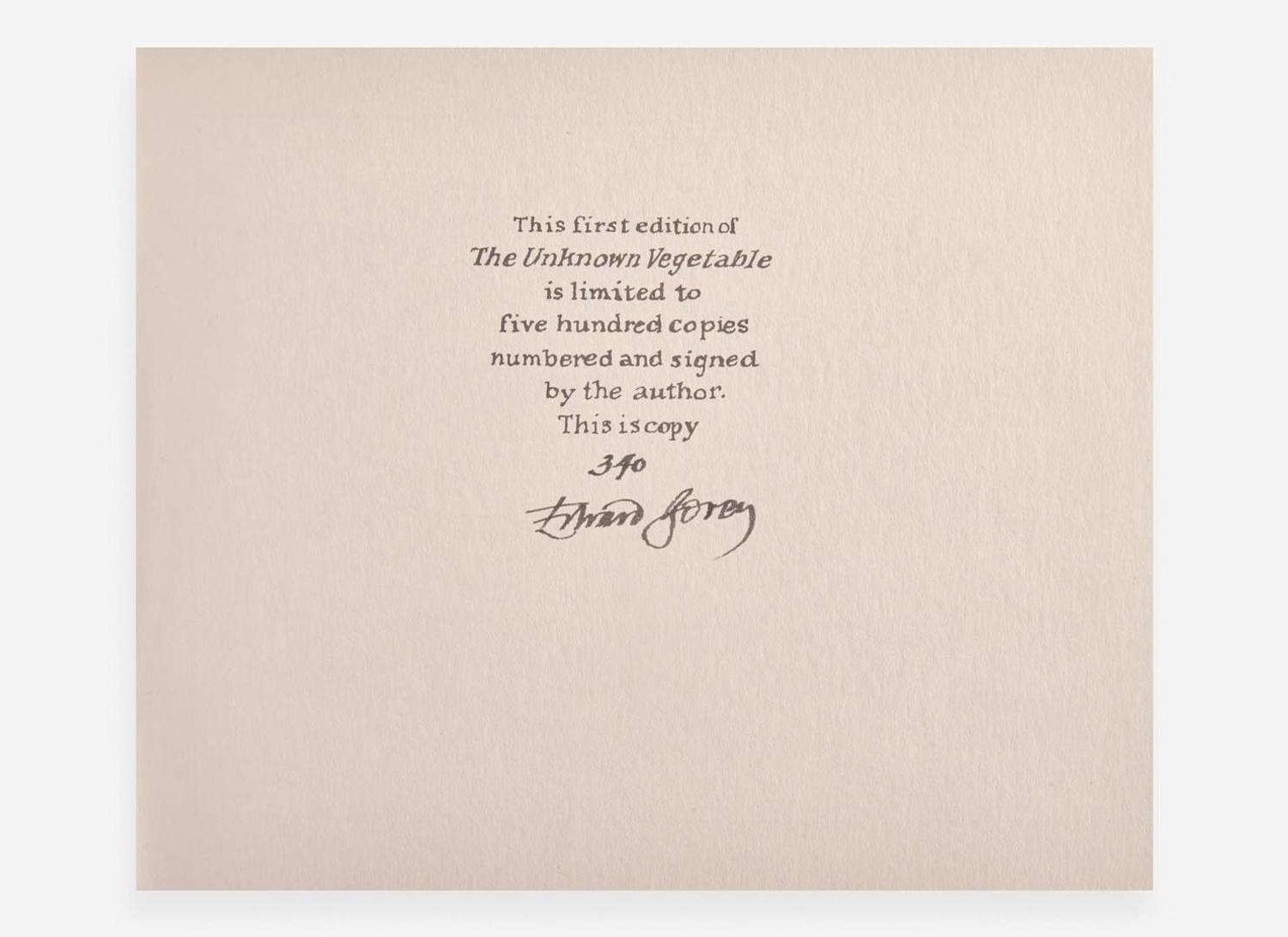 [Children's & Illustrated] Gorey, Edward: Group of 9 Signed Fantod Press Publications