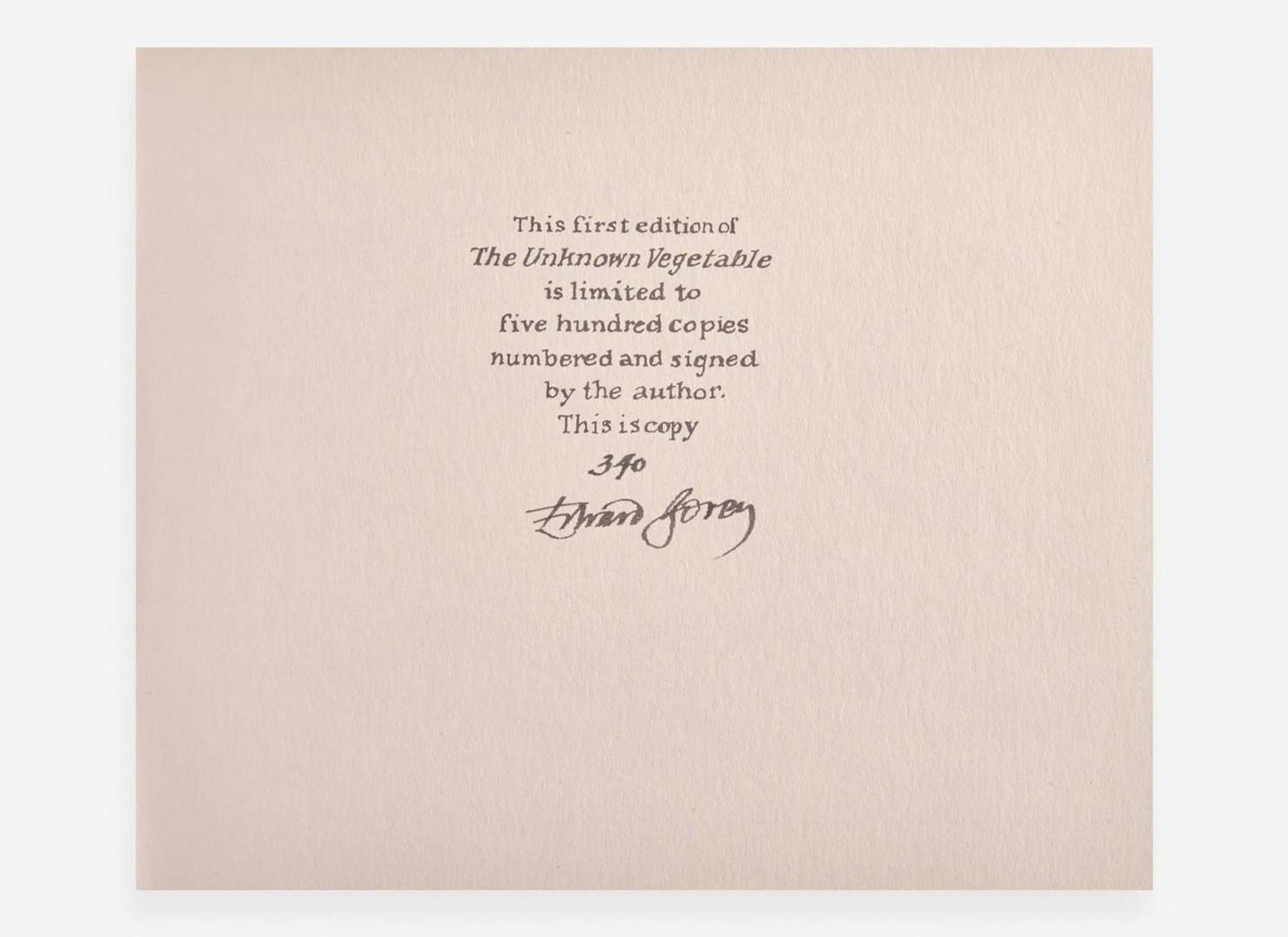 [Children's & Illustrated] Gorey, Edward: Group of 9 Signed Fantod Press Publications