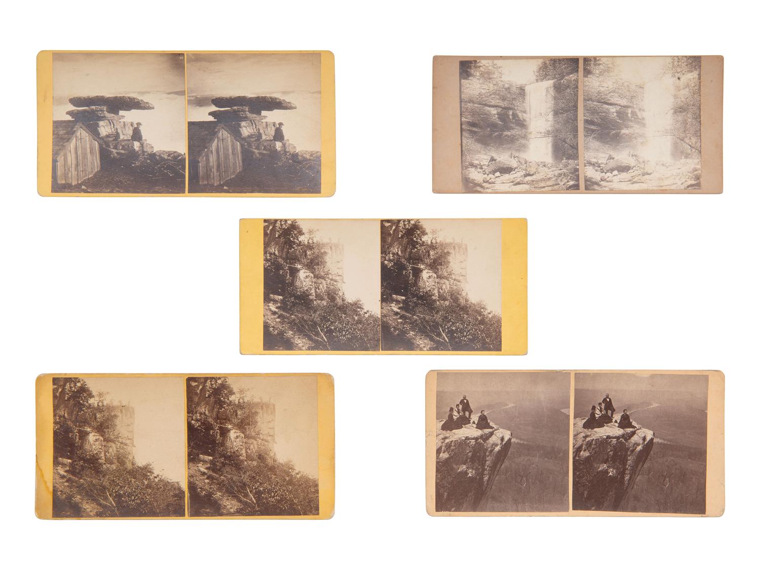 [EARLY PHOTORAPHY]. 20 views of Lookout Mountain in various formats, most by J.B. LINN.