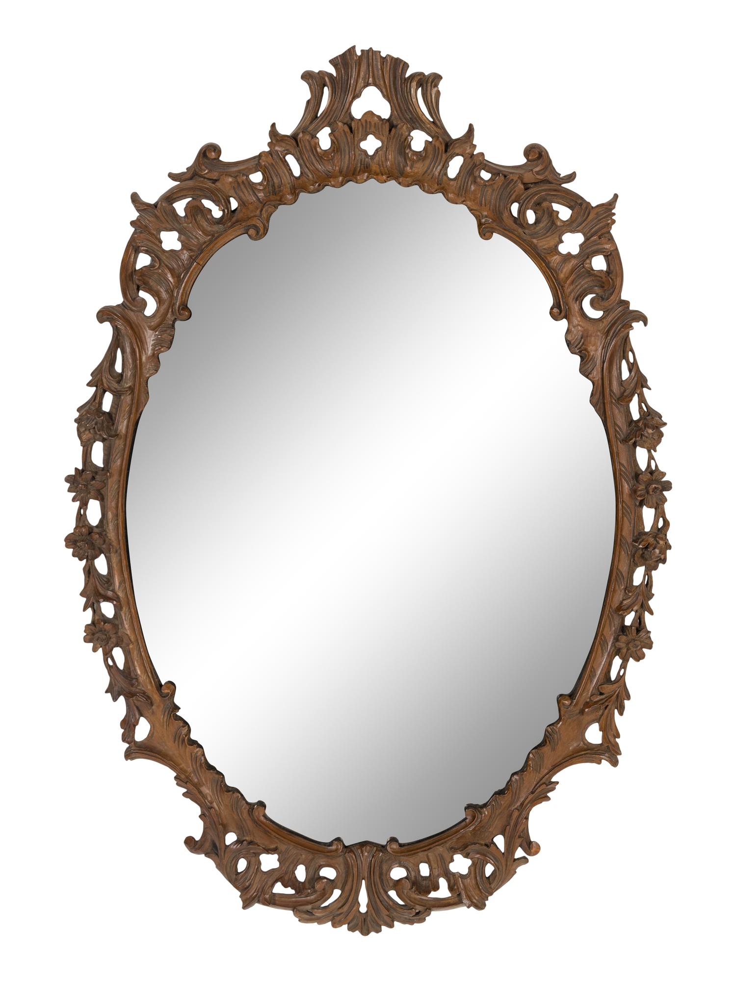 A George III Carved Walnut Mirror
