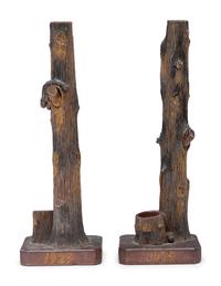 A Pair of Sewer Tile Candle Holders
