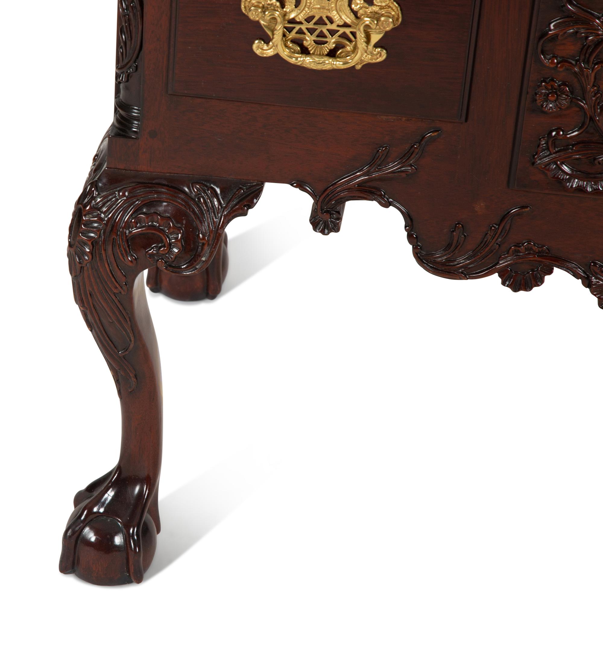 A Pair of George II Style Mahogany Low Boys