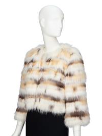 CARMEN MARC VALVO, GOLDEN CROSS FOX FUR JACKET - UNSOLD, FOR TAG SALE