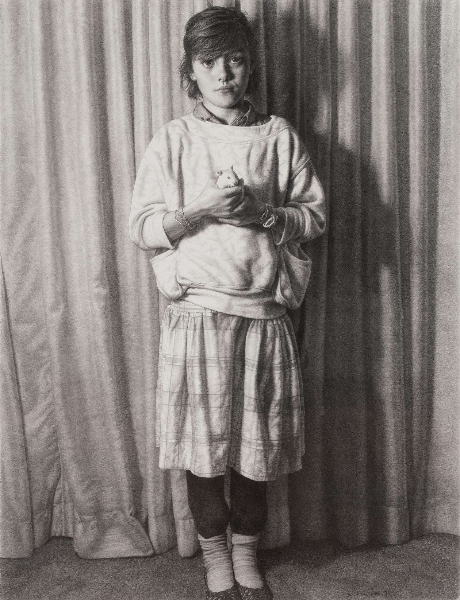 Bill Vuksanovich, (Yugoslavian, b. 1938), Girl with Pet, 1988