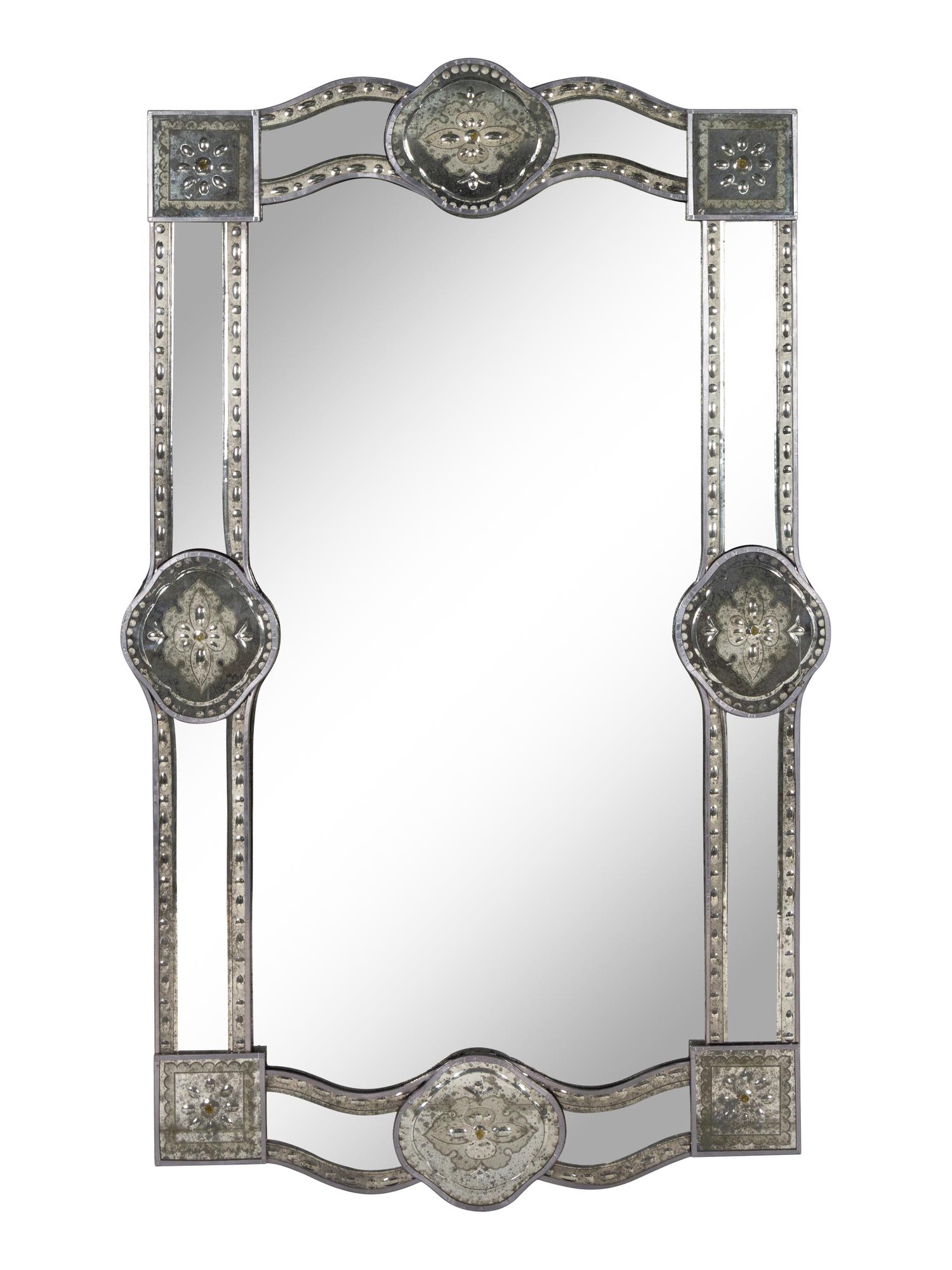 A Venetian Style Etched Glass Mirror