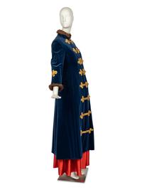 Bill Blass for Maurice Rentner Blue Velvet Coat with Sable Trim, 1968