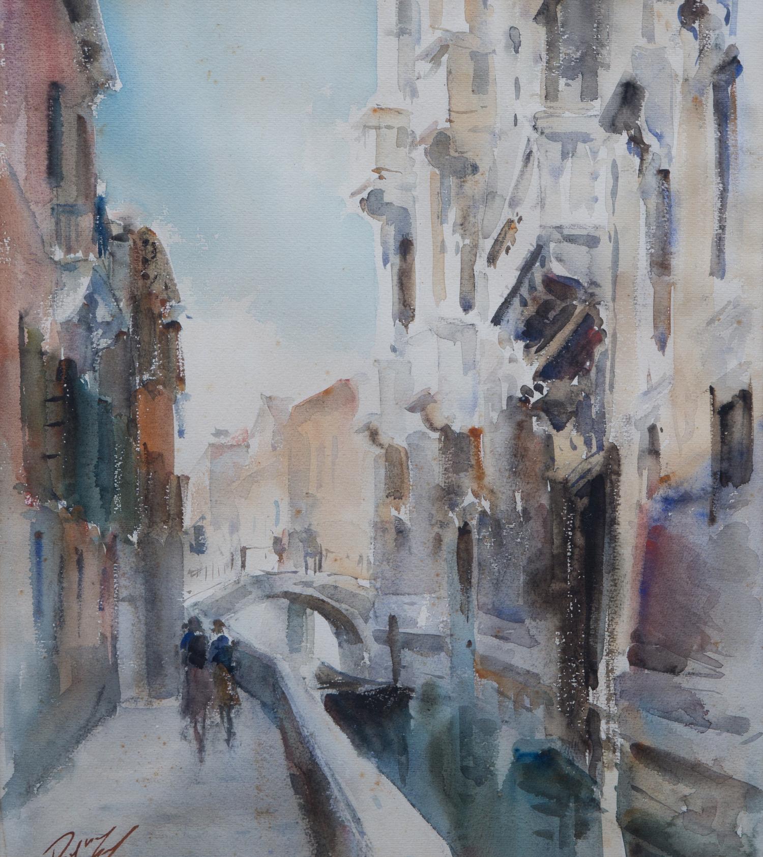 Carlo Ravagnan, (Italian, b. 1912), Venetian Canal