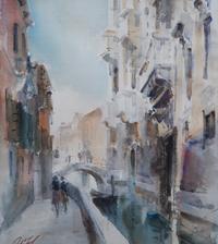 Carlo Ravagnan, (Italian, b. 1912), Venetian Canal