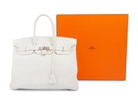 Hermès White 35cm Birkin Bag, 2008