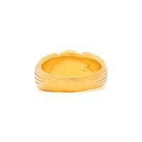 HIGH KARAT YELLOW GOLD AND LAPIS LAZULI INTAGLIO RING