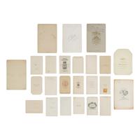[Lincoln, Abraham]. A group of 24 photos of individuals associated with Lincoln, his career, assassination, and funeral.