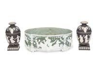 An Assembled Group of Three Jasperware Articles