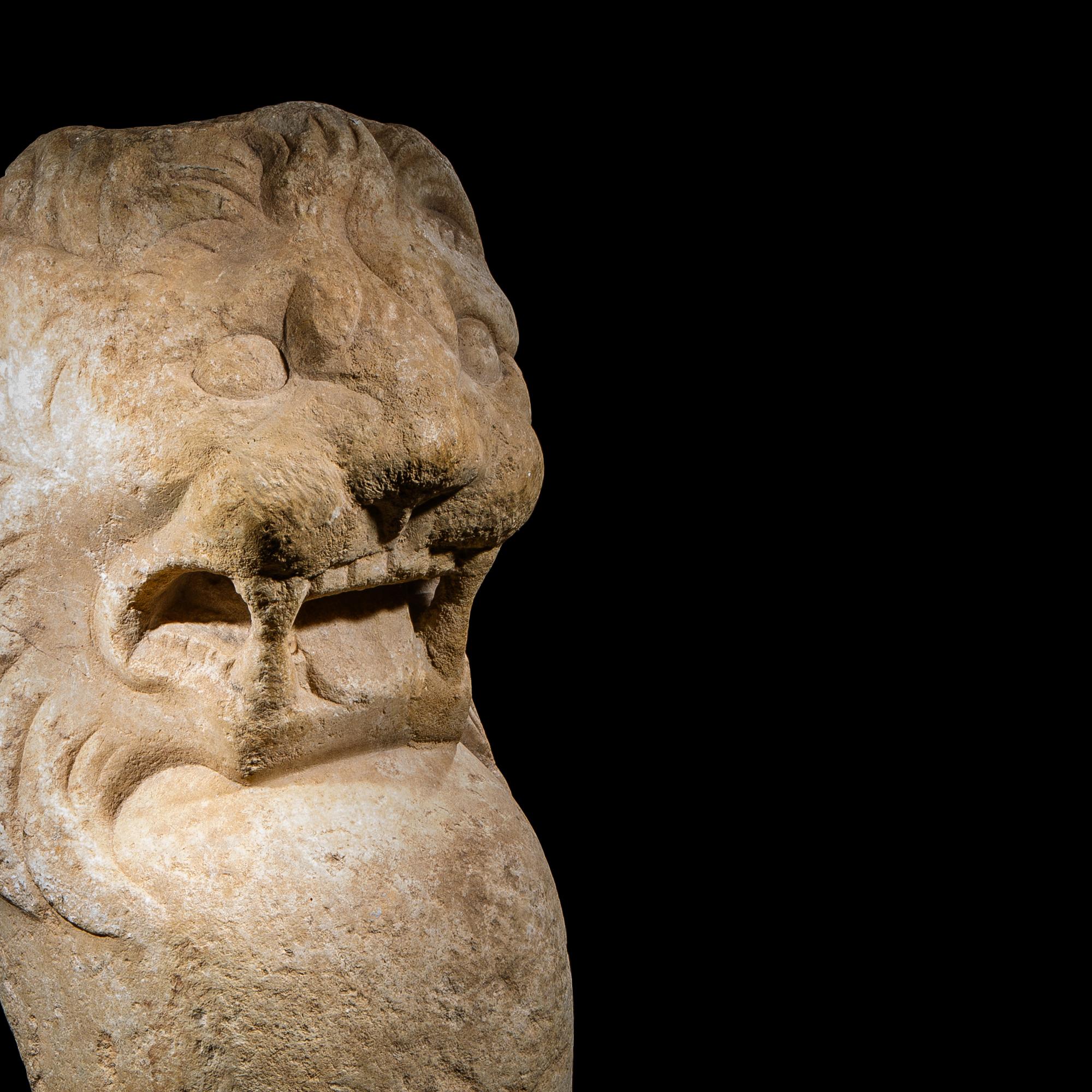 A Roman Marble Lion Trapezophoros