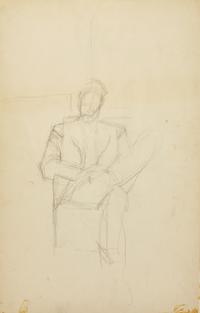 Pierre Loeb Assis dans le Bureau de la Galerie Pierre ; together with Pierre Loeb Assis (Verso) , 1946