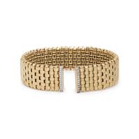 ROBERTO COIN, YELLOW GOLD AND DIAMOND 'APPASSIONATA' CUFF BRACELET