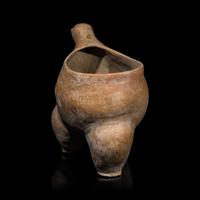 A Chinese Neolithic Pottery 'Eagle' Pot, Qijia Culture — 齊家文化 陶鷹形三足罐