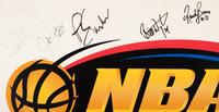 An Exceptionally Rare 1996 NBA Finals Chicago Bulls Team Signed Autograph Locker Room Sign Including Michael Jordan (Bulls Letter and Beckett Authentication Letter BAS Services Certified)