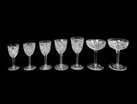 A Baccarat Cut-Glass Part Stemware Service in the Lagny Pattern