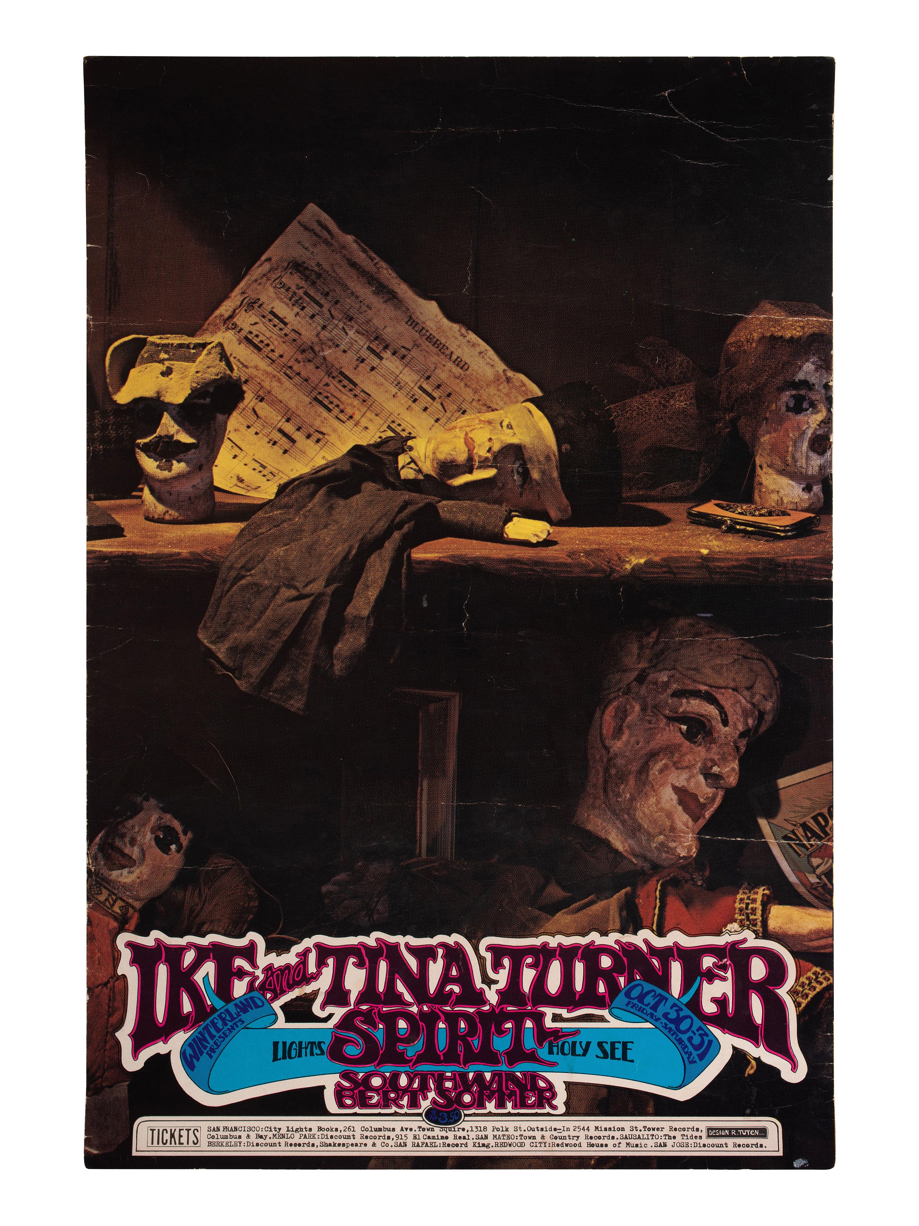 [MUSIC]. A group of 2 posters promoting performances by Ike & Tina Turner, comprising: