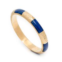LAPIS LAZULI AND YELLOW GOLD BANGLE BRACELET