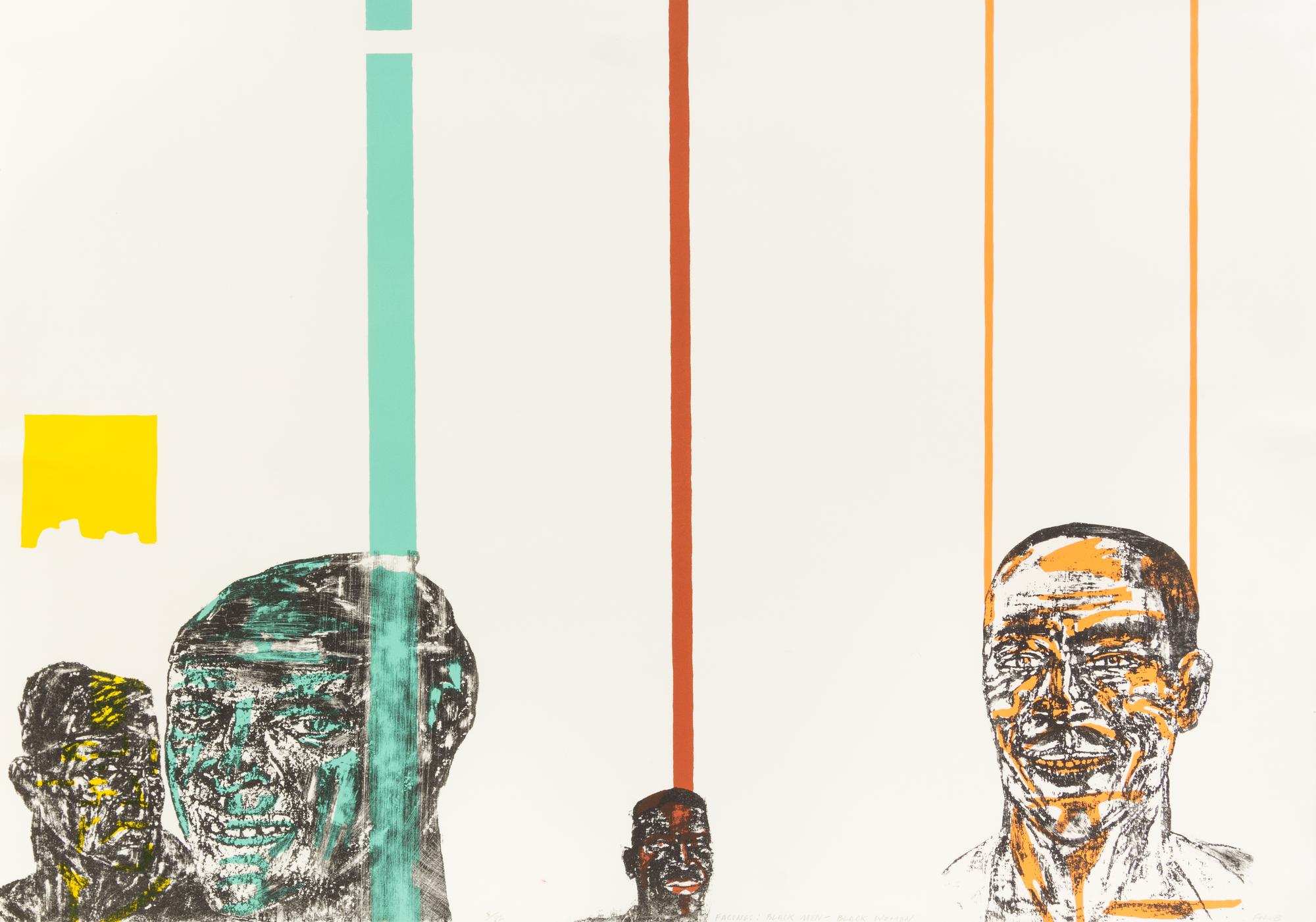 Leon Golub, (American, 1922-2004), Facings: Black Men - Black Women