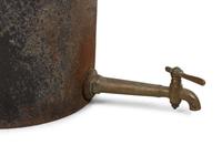 A Large Iron Hearth Kettle
