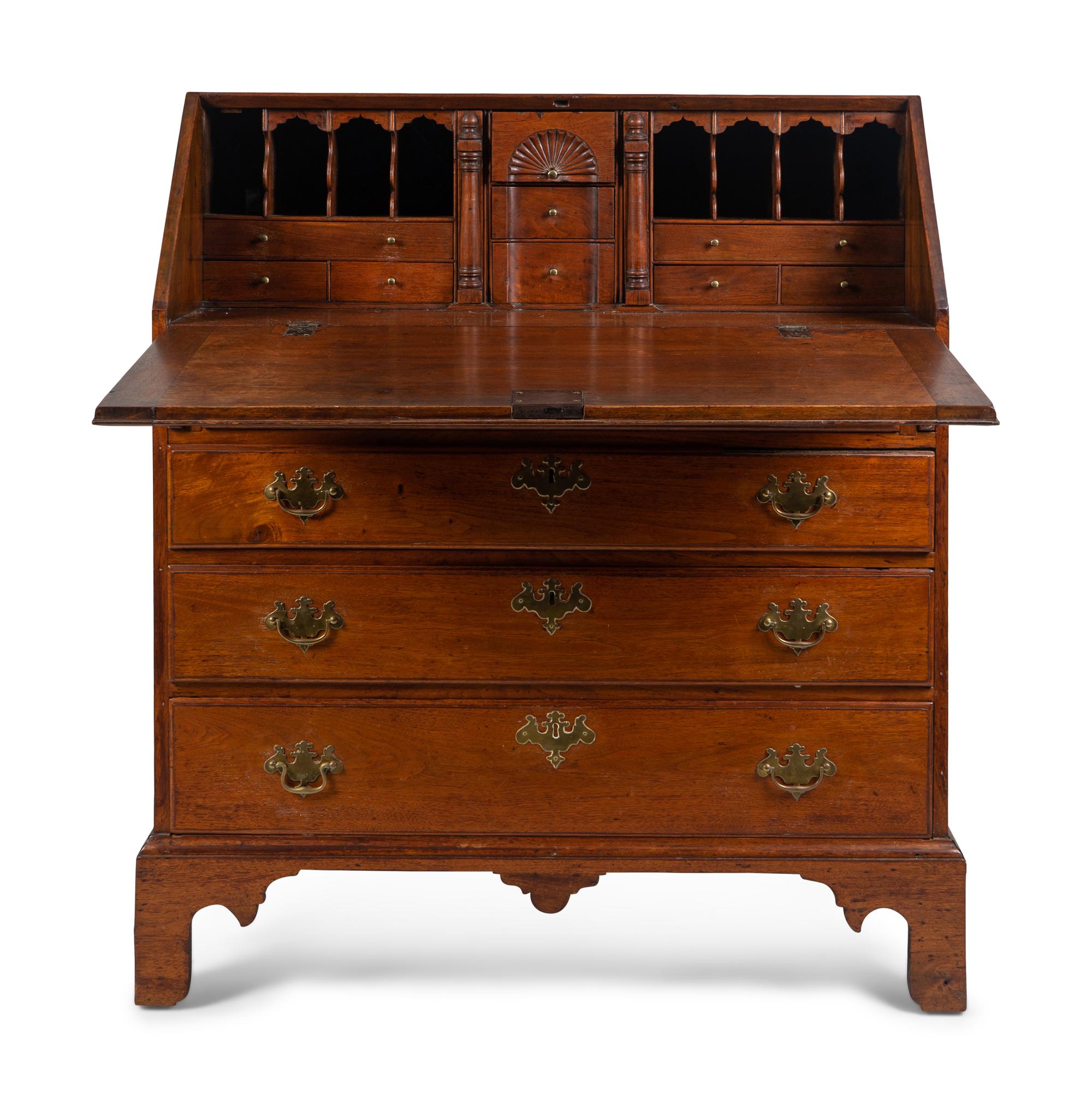 A Chippendale Style Cherrywood Slant-Front Desk — EARLY 19TH CENTURY