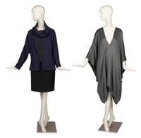 Yohji Yamamoto Shirt with Comme des Garçons Shawl and Poncho