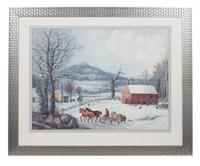 American School (20th century) Winter Landscape oil on…