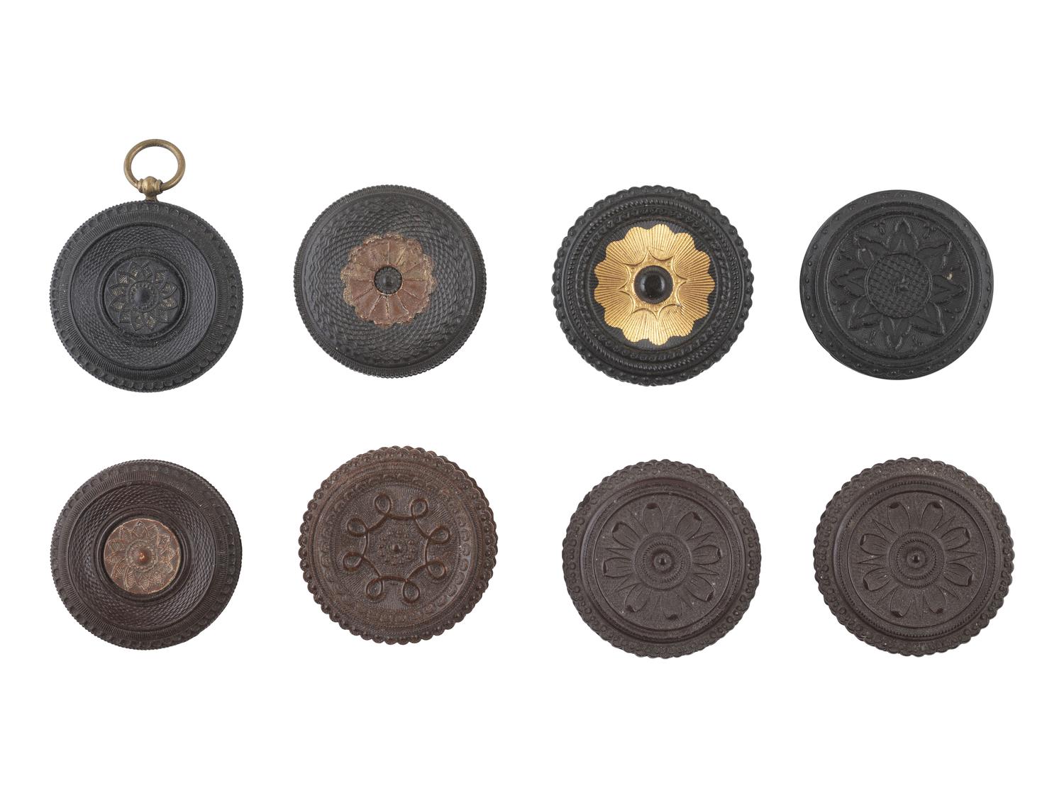 [EARLY PHOTOGRAPHY]. 8 black and brown "oreo" cases.