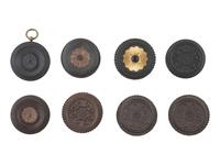 [EARLY PHOTOGRAPHY]. 8 black and brown "oreo" cases.