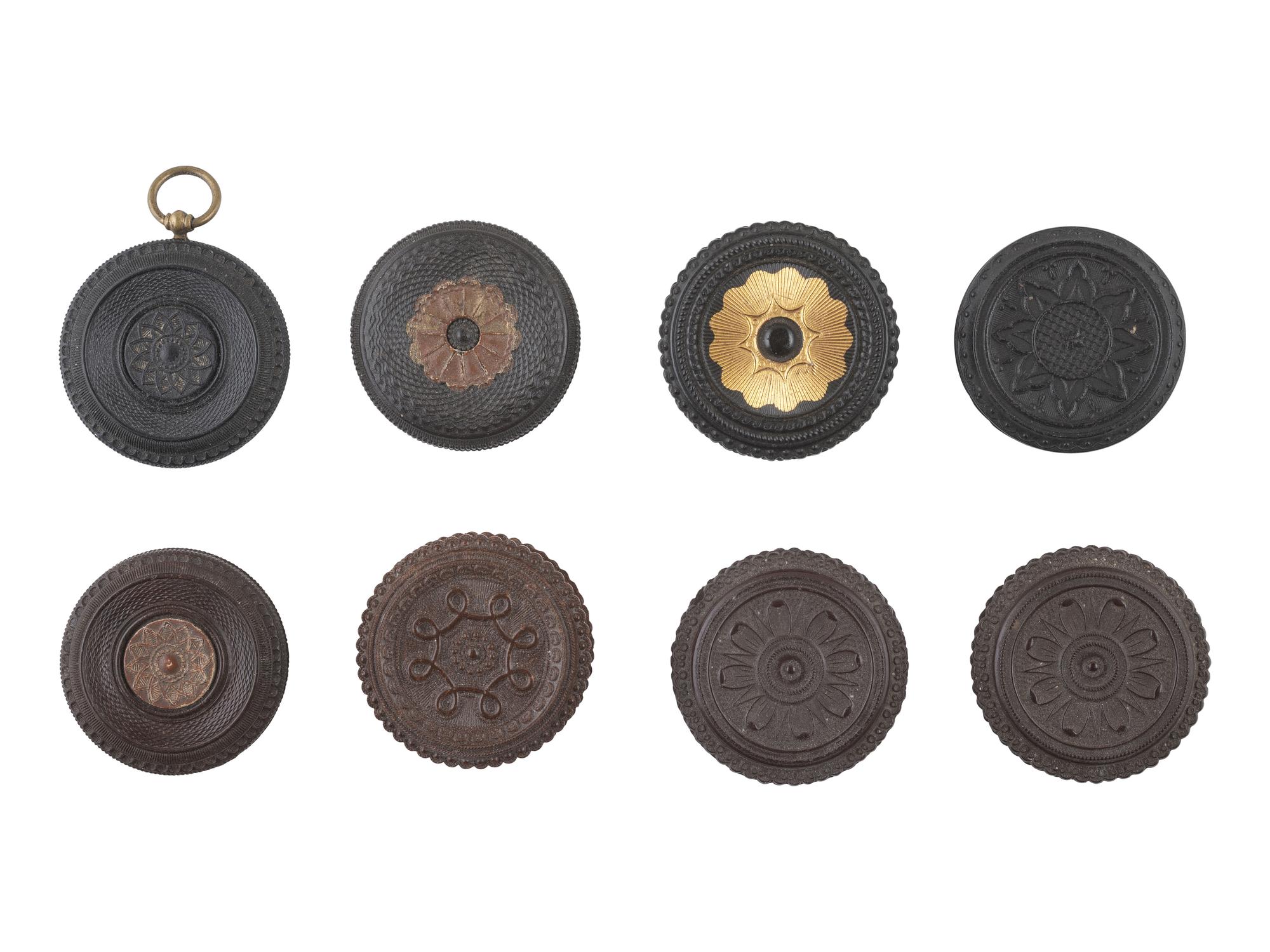 [EARLY PHOTOGRAPHY]. 8 black and brown "oreo" cases.
