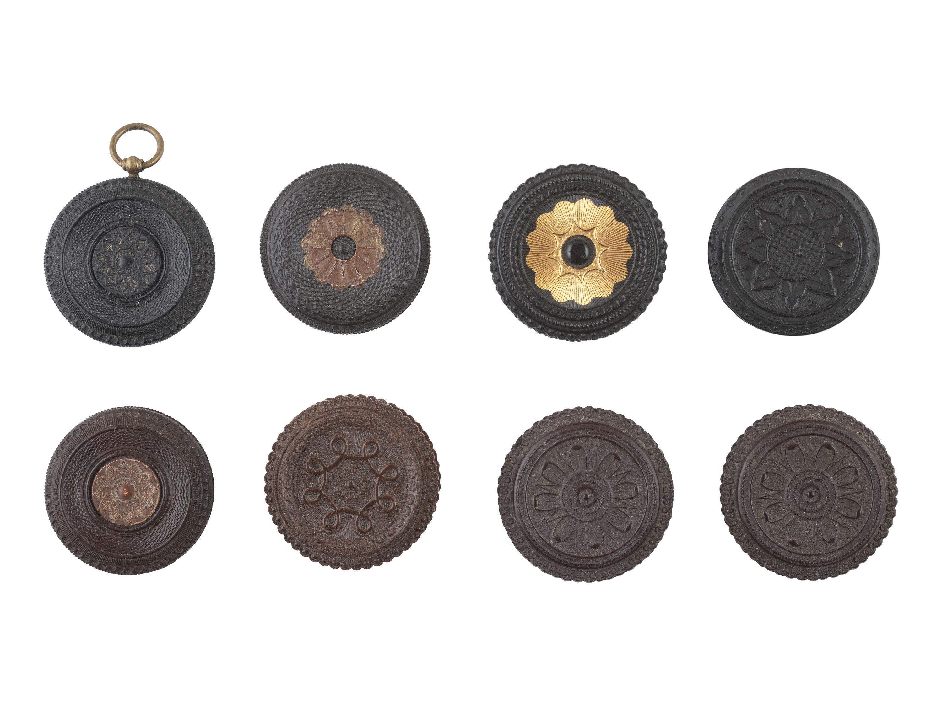 [EARLY PHOTOGRAPHY]. 8 black and brown "oreo" cases.