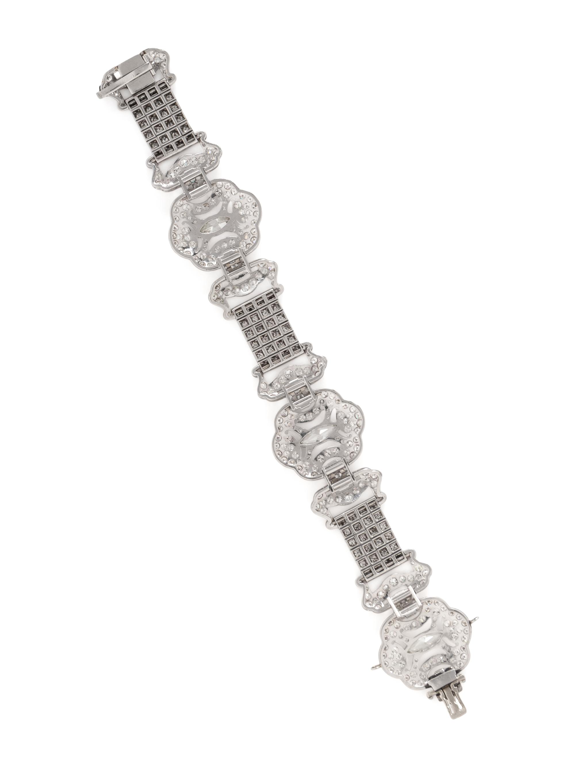 PLATINUM AND DIAMOND BRACELET