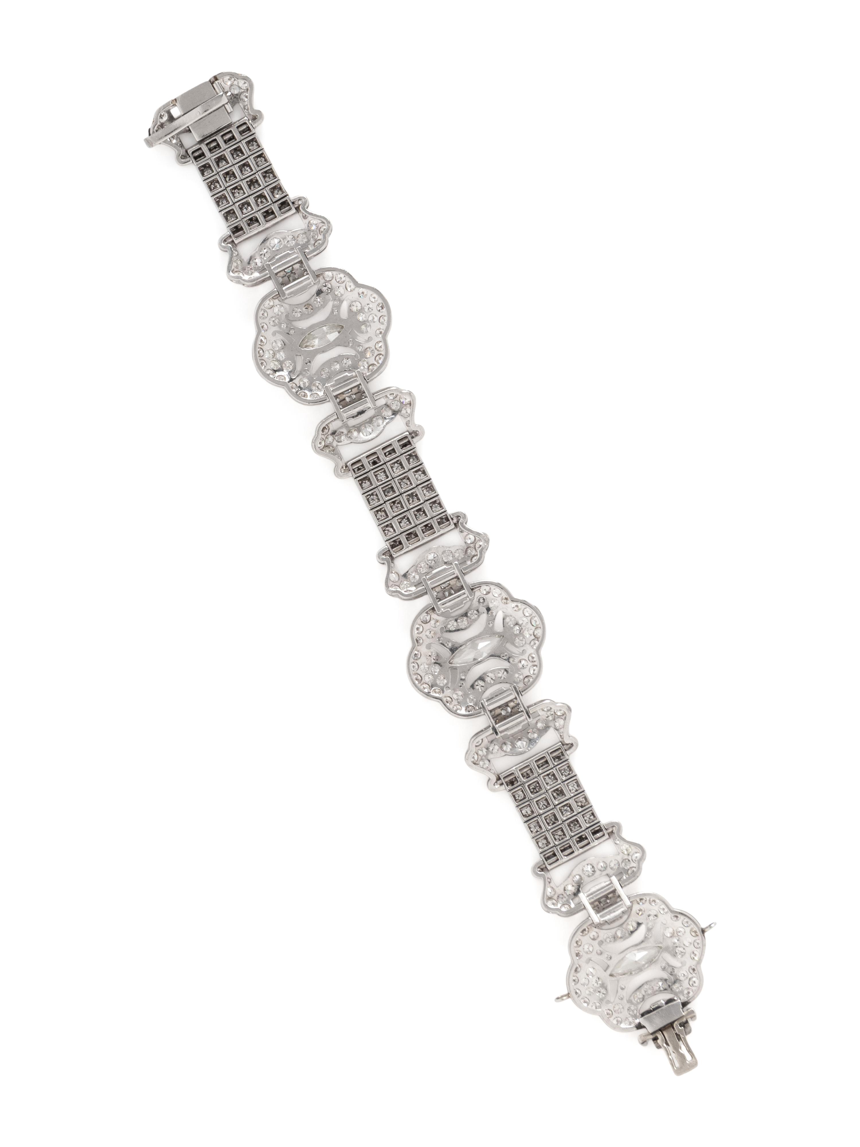 PLATINUM AND DIAMOND BRACELET