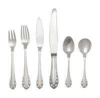 A Georg Jensen Lily of the Valley Silver Flatware Service