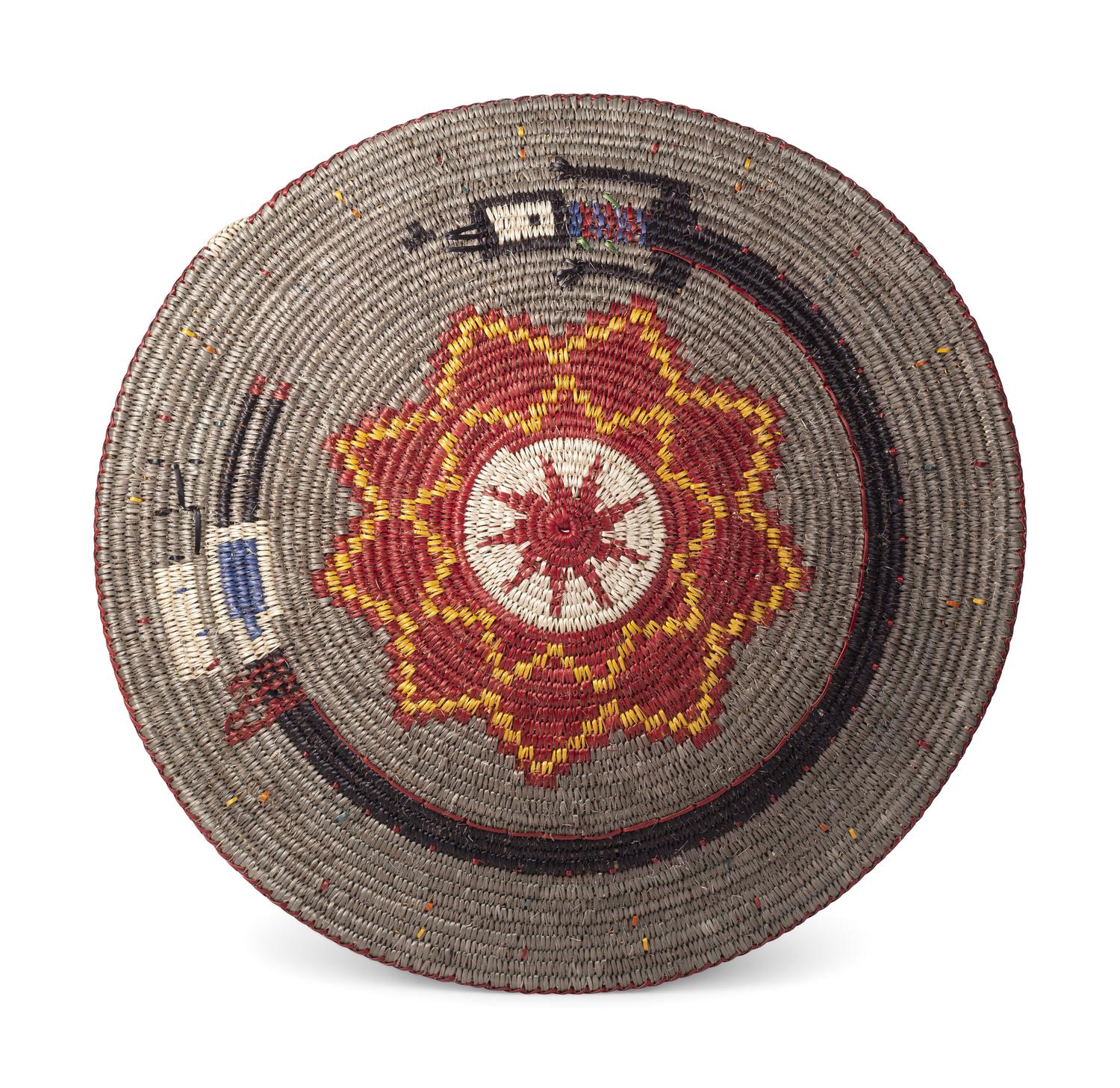 Basketry Tray, with Rainbow Guardian