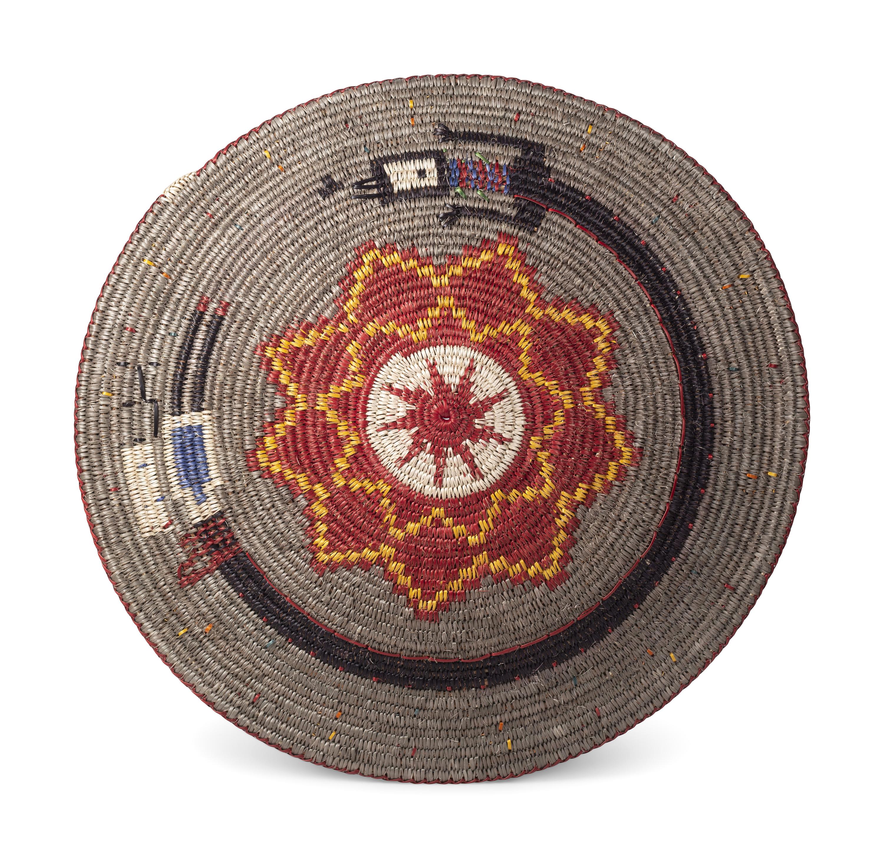 Basketry Tray, with Rainbow Guardian