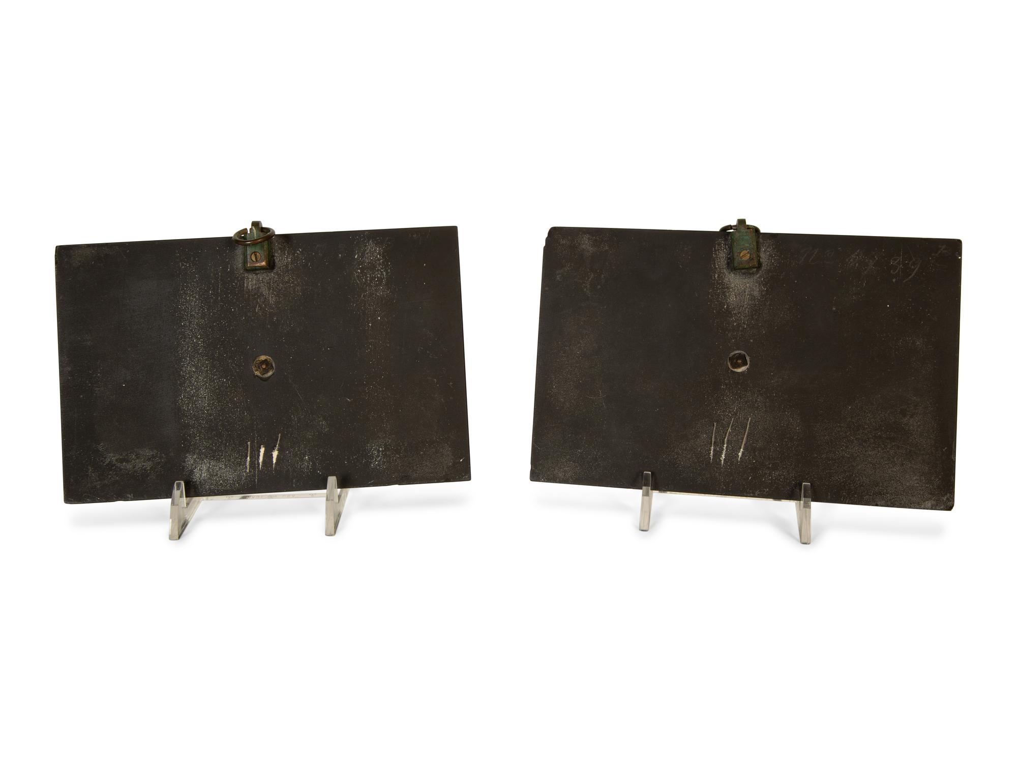 Two Bronze Animalier Wall Plaques After Antoine-Louis Barye — Early 20th Century